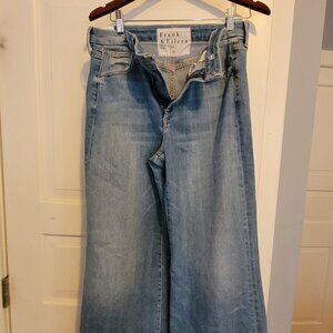 Frank & Eileen Galway Gaucho Jeans Italian Dream Denim 1972 Wash Size 31